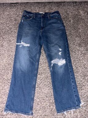 Abercrombie & Fitch Light Blue Ultra High Rise Ankle Jeans